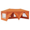 vidaXL Prístrešok na párty 575 x 288 x 245 cm Oranžová Oxfordská látka