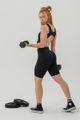 Dámske tielko Crop Top Gym Therapy Black - NEBBIA, veľkosť L, veľkosť oblečenia L