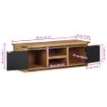 vidaXL TV skrinka s dvierkami 105x35x36 cm masívne mangovníkové drevo