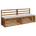 vidaXL Vankúš na lavičku SOEST 100% polyester Biela 170 x 40 x 5 cm