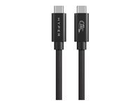 USB kábel – USB-C (samec) na USB-C (samec) – USB4 – 1,2 m – čierna