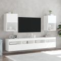 vidaXL TV skrinky s LED svetlami 2 ks biele 40,5x30x60 cm