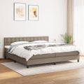 vidaXL Boxspring posteľ s matracom sivohnedý 200x200 cm látka