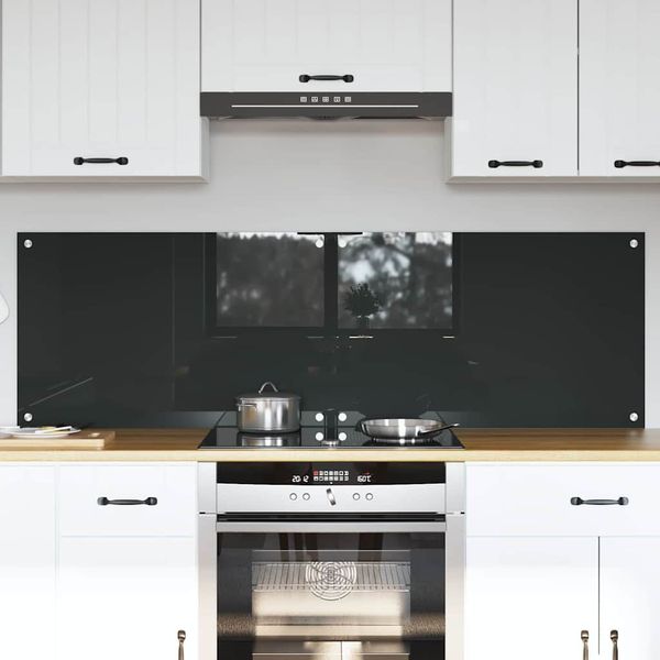 vidaXL Kuchynský obklad 2 pcs Tmavo šedá 80 x 50 cm tvrdené sklo