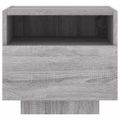 vidaXL Nočné stolíky s LED svetlami 2 ks sivé sonoma 40x39x37 cm