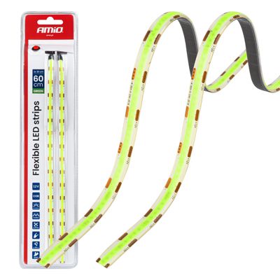LED pásky COB do auta zelené, 2x30 cm, 12 V, AMiO-04573