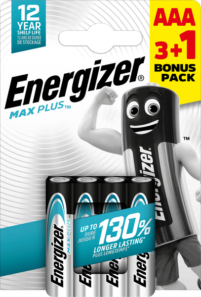 Energizer Max Plus AAA alkalické batérie 3+1 4ks E303321000