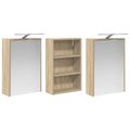 vidaXL Set kabinetov do kúpeľne 3 ks 126 x 16 x 62.5 cm