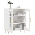 vidaXL Komoda lesklá biela 69,5x34x90 cm spracované drevo