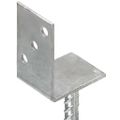 vidaXL Kotviace pätky 6 ks, strieborné 8x6x30 cm, pozinkovaná oceľ