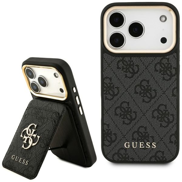 Puzdro Guess 4G s portfóliom Magsafe pre iPhone 17 Pro čierne