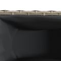 vidaXL Kvetináč s kolieskami 3 nádoby sivý 107x32x38 cm polyratan