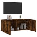 vidaXL TV skrinka nástenná dymový dub 100x30x41 cm