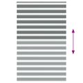 vidaXL Zebra roleta tmavošedá 140x230 cm šírka látky 135,9cm polyester