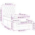 vidaXL Posteľný rám boxsping s matracom tmavozelený 80x200 cm zamat