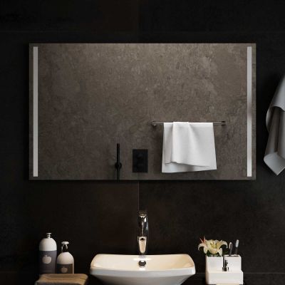 vidaXL Zrkadlo do kúpeľne s LED Priehľadná 100 x 60 cm tvrdené sklo