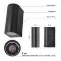 LED záhradné stienne svetlo EMOS ZGF020P , 8,8 x 6,7 x 15,3 cm, 2 x GU10, 35 W