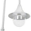 vidaXL Záhradná stĺpová lampa E27 120 cm hliníková biela