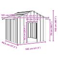 vidaXL Búda pre psa so strechou 131x101x102 cm, pozinkovaná oceľ