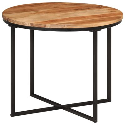 vidaXL Konferenčný stolík 55x55x45 cm akáciový masív a železo