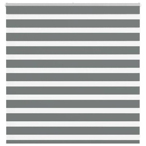 vidaXL Zebra roleta tmavošedá 150x100 cm šírka látky 145,9cm polyester