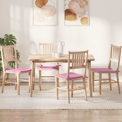 vidaXL Vankúše na sedenie 4 pcs Ružová 40 x 40 x 3 cm látka