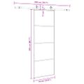 vidaXL Posuvné dvere s kovaním čierne 76x205 cm ESG sklo