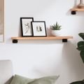 vidaXL Nástenná polica bledohnedá 60x10x2 cm ošetrený dubový masív
