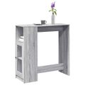 vidaXL Barový stôl s policami sivý sonoma 101x40x103,5cm kompoz. drevo