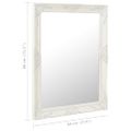 vidaXL Nástenné zrkadlo v barokovom štýle 60x80 cm biele