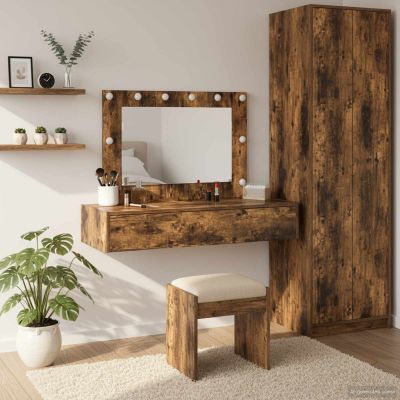 vidaXL Toaletný stolík Hnedá 100 x 40 x 70 cm Kompozitné drevo