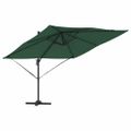 vidaXL Roma Parasol Zelená 286 x 284 x 265 cm Hliník a polyester