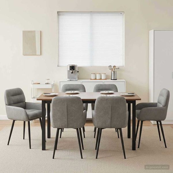 vidaXL Jedálenské stoličky 6 ks Zamat Svetlosivá 59 x 59,5 x 90 cm