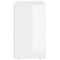 vidaXL Servírovacia skriňa ELST Vysoký lesk bielej 80,5 x 35 x 59 cm