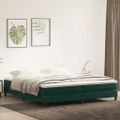 vidaXL Box Spring Posteľ bez matraca Tmavo zelená 200x210 cm Zamat