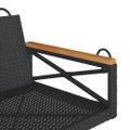 vidaXL Hojdacia lavica čierna 63x62x40 cm polyratan