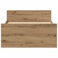 vidaXL Posteľný rám bez matraca dub artisan 75x190 cm kompozitné drevo