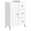 vidaXL Servírovacia skriňa Biela s vysokým leskom 66 x 34,5 x 90 cm
