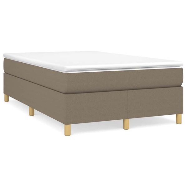 vidaXL Boxspring posteľ s matracom sivohnedá 120x190 cm látka