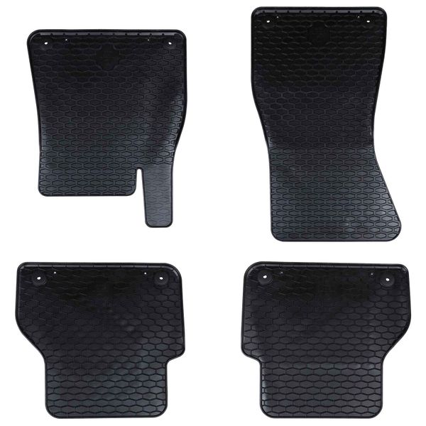 vidaXL Autokoberec 4 pcs Čierna Guma