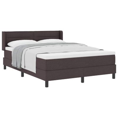 vidaXL Posteľ s pružinovým rámom Tmavohnedá 200 x 140 cm látka