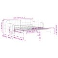 vidaXL Denná posteľ s rozkladacou posteľou tmavozelená 100x200cm zamat