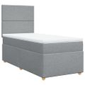 vidaXL Posteľný rám boxsping s matracom bledosivý 80x200 cm látka
