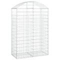 vidaXL Oblúkový gabionový kôš 100x50x140/160 cm pozinkované železo