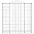 vidaXL Oblúkový gabionový kôš 2 ks 200x30x200/220cm pozinkované železo