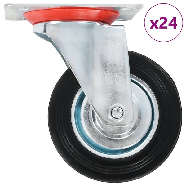vidaXL Otočné kolieska 24 ks 100 mm