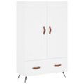 vidaXL Vysoká skrinka biela 69,5x31x115 cm kompozitné drevo