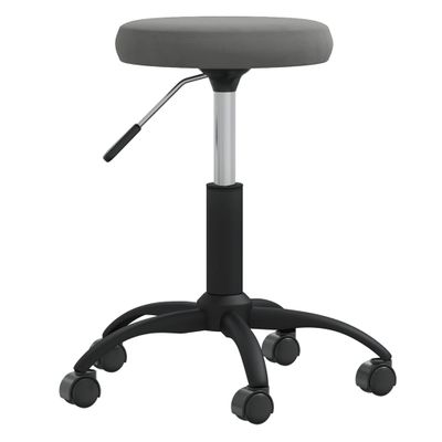 vidaXL Masážna stolička zamatová tmavosivá