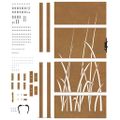 vidaXL Záhradná brána 100x175 cm, oceľ Corten, dizajn s trávou