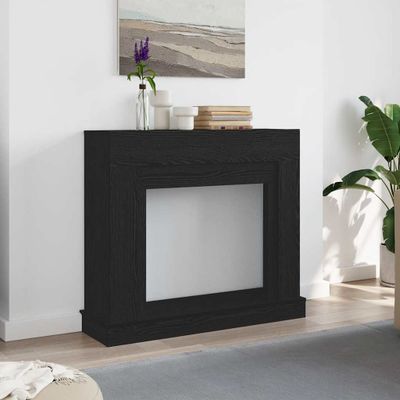 vidaXL Obloženie krbu čierne 100x30x87,5 cm kompozitné drevo